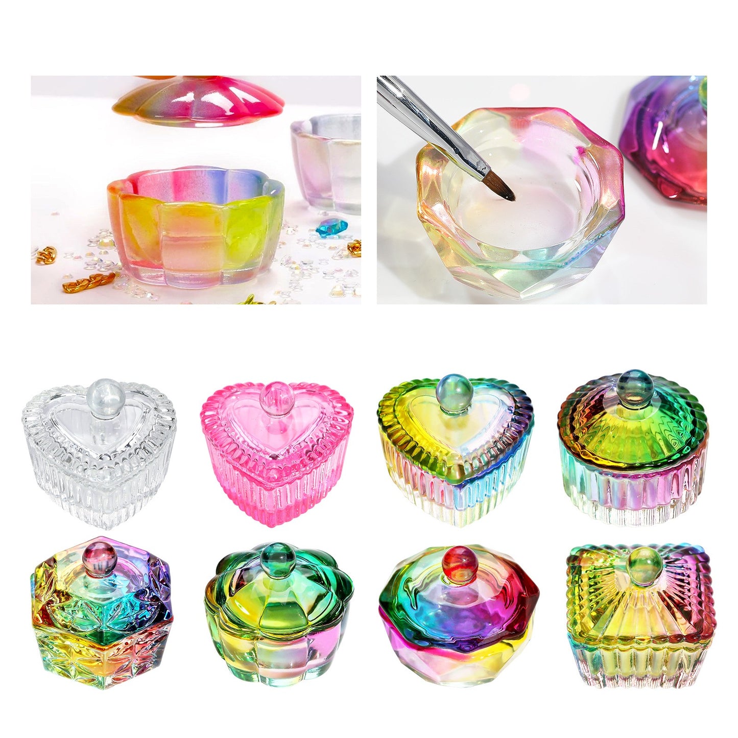 Aurora Dazzle Nail Art Crystal Cup