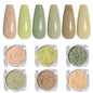 Nail Art Wood Chip Powder 6 Colors Set