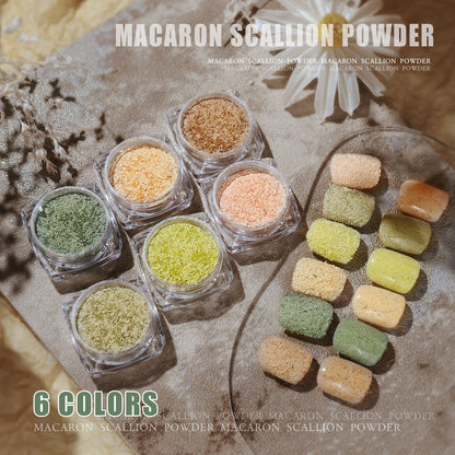 Nail Art Wood Chip Powder 6 Colors Set