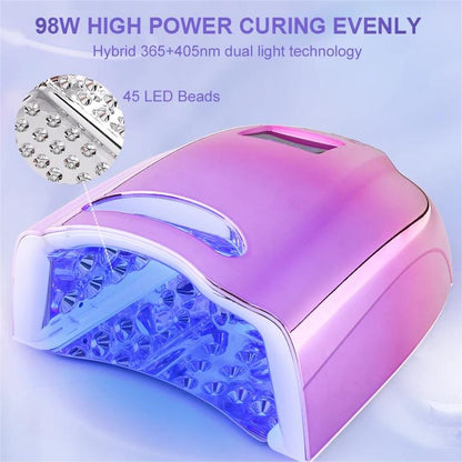 128W LED Nail Lamp Rechargeable